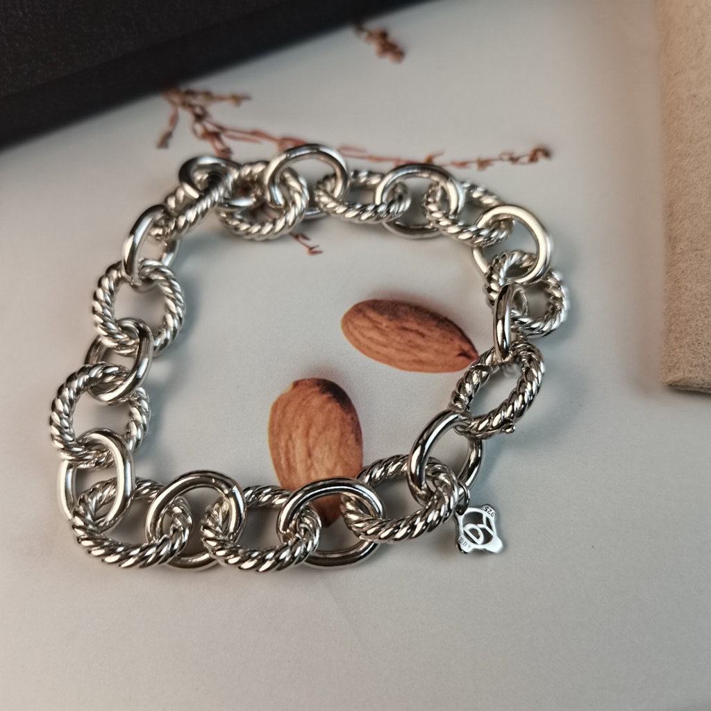 David Yurman Style Oval Link Cable Bracelet